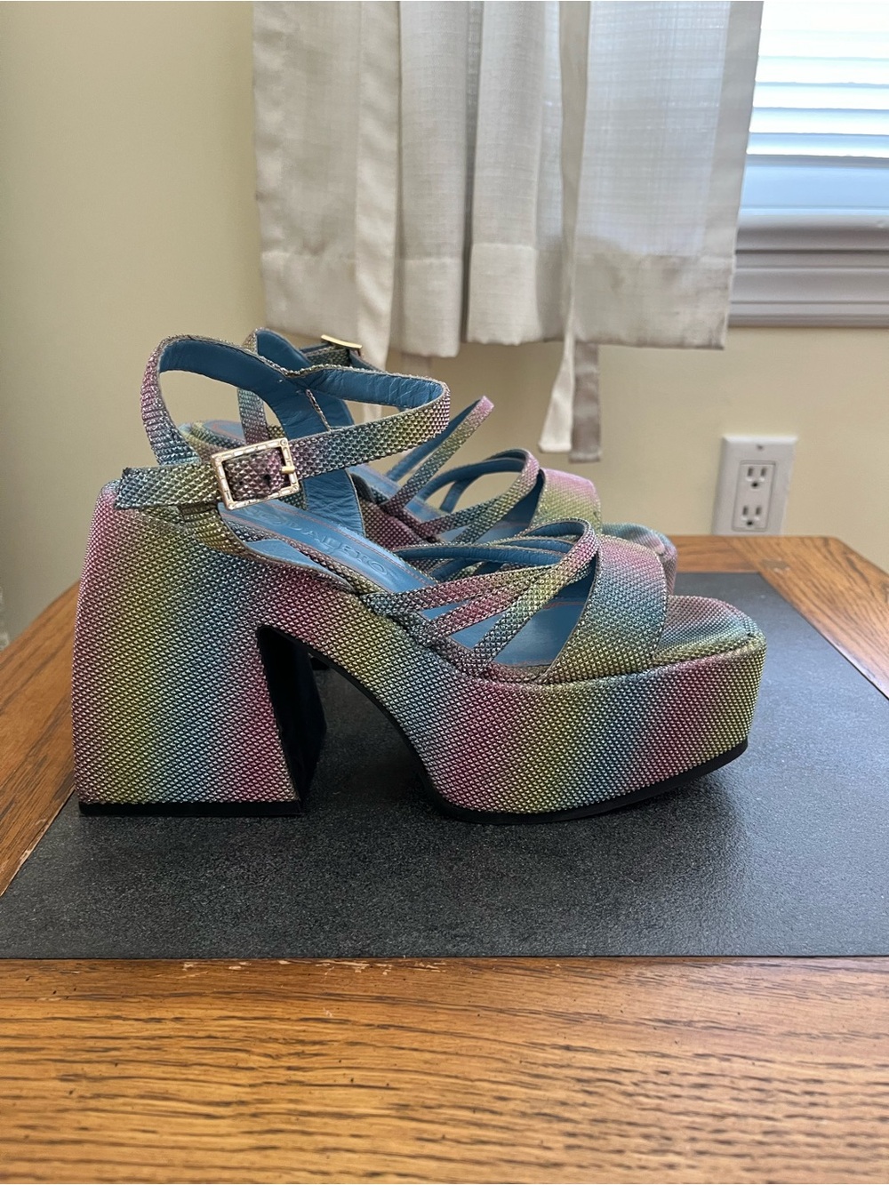 Nodaleto bulla babies chibi platform Multi Strappy Platform Sandals size 38